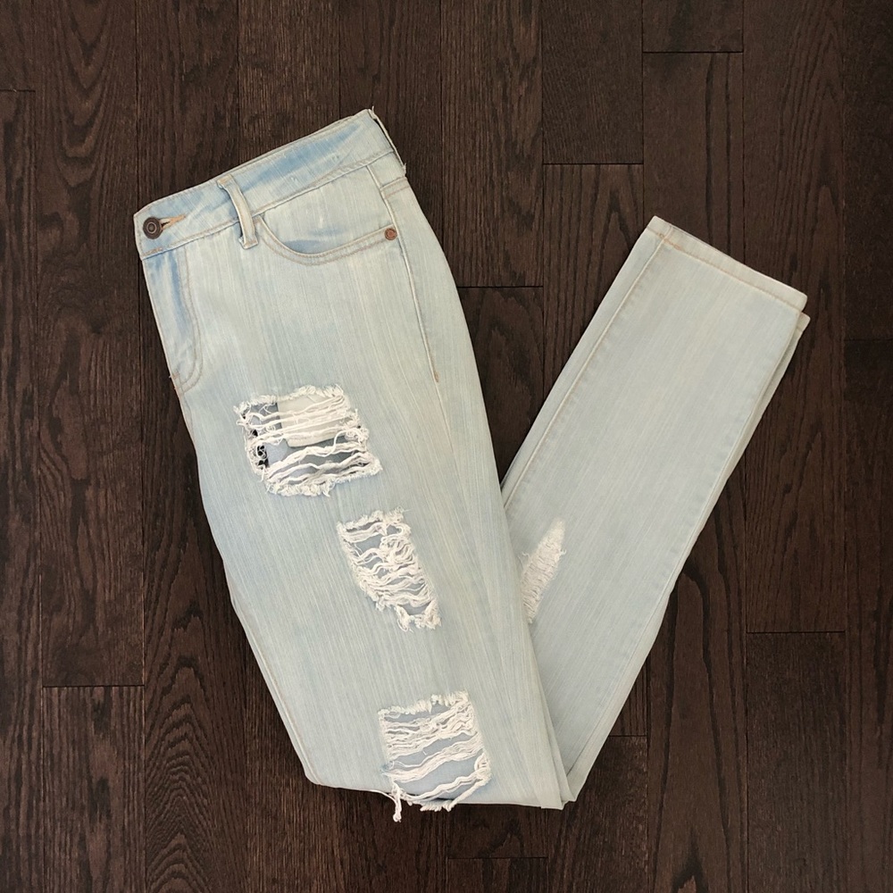 Buffalo Light Blue Ripped Skinny Jeans - Picture 2 of 4